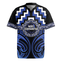 Aotearoa Ngati Tuwharetoa Personalised Rugby Jersey Maori Iwi Poutama Puhoro Tattoo LT14 Blue - Polynesian Pride