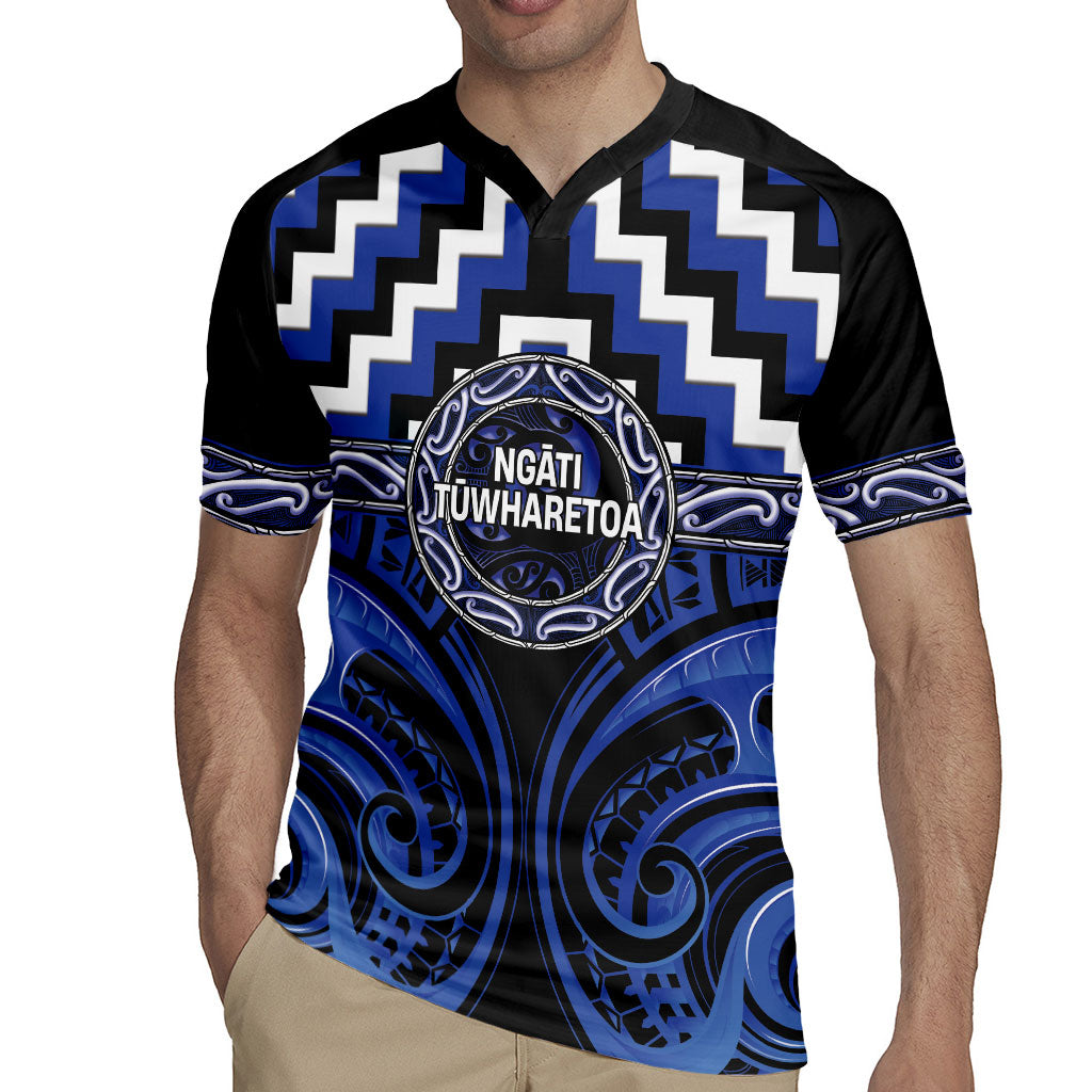 Aotearoa Ngati Tuwharetoa Personalised Rugby Jersey Maori Iwi Poutama Puhoro Tattoo LT14 - Polynesian Pride
