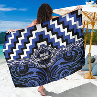 Aotearoa Ngati Tuwharetoa Sarong Maori Iwi Poutama Puhoro Tattoo LT14 One Size 44 x 66 inches Blue - Polynesian Pride