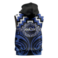 Aotearoa Ngati Tuwharetoa Personalised Sleeveless Hoodie Maori Iwi Poutama Puhoro Tattoo LT14 - Polynesian Pride