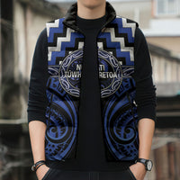 Aotearoa Ngati Tuwharetoa Personalised Sleeveless Puffer Jacket Maori Iwi Poutama Puhoro Tattoo LT14 - Polynesian Pride