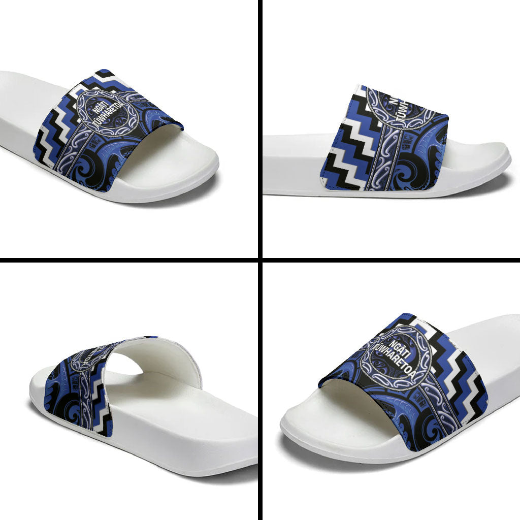 Aotearoa Ngati Tuwharetoa Slide Sandals Maori Iwi Poutama Puhoro Tattoo LT14 - Polynesian Pride