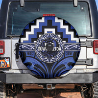 Aotearoa Ngati Tuwharetoa Spare Tire Cover Maori Iwi Poutama Puhoro Tattoo LT14 Blue - Polynesian Pride