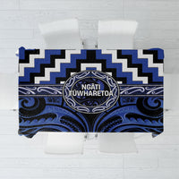Aotearoa Ngati Tuwharetoa Tablecloth Maori Iwi Poutama Puhoro Tattoo LT14 Blue - Polynesian Pride