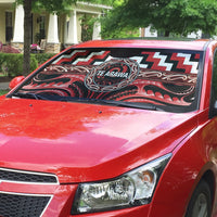 Aotearoa Te Arawa Auto Sun Shade Maori Iwi Poutama Puhoro Tattoo LT14 - Polynesian Pride