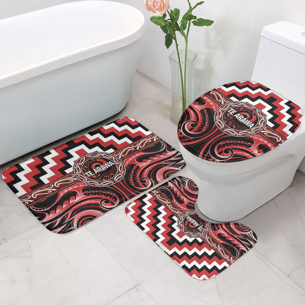 Aotearoa Te Arawa Bathroom Set Maori Iwi Poutama Puhoro Tattoo LT14 - Polynesian Pride