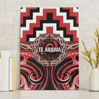 Aotearoa Te Arawa Canvas Wall Art Maori Iwi Poutama Puhoro Tattoo LT14 Without Frame Red - Polynesian Pride