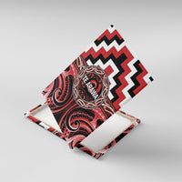 Aotearoa Te Arawa Canvas Wall Art Maori Iwi Poutama Puhoro Tattoo LT14 With Frame Red - Polynesian Pride