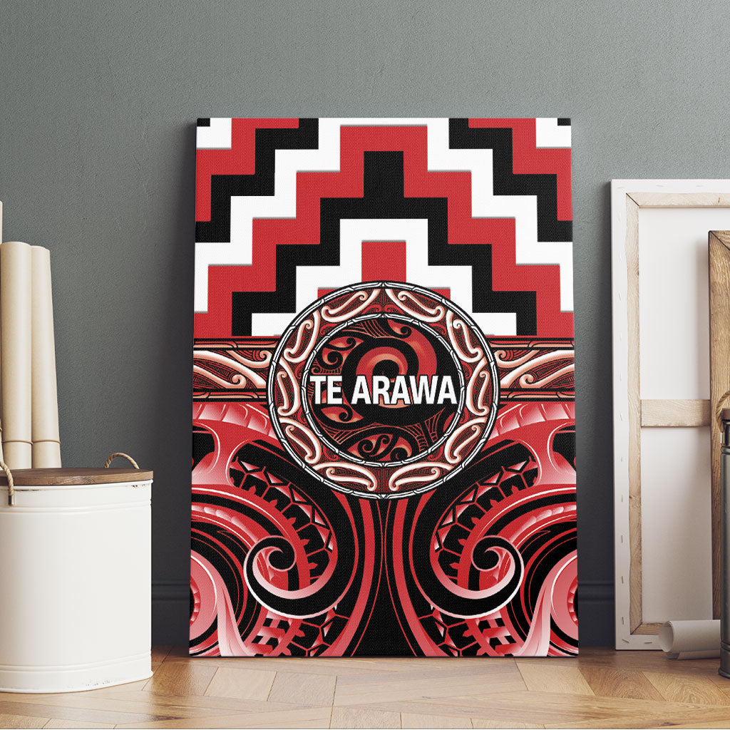 Aotearoa Te Arawa Canvas Wall Art Maori Iwi Poutama Puhoro Tattoo LT14 - Polynesian Pride