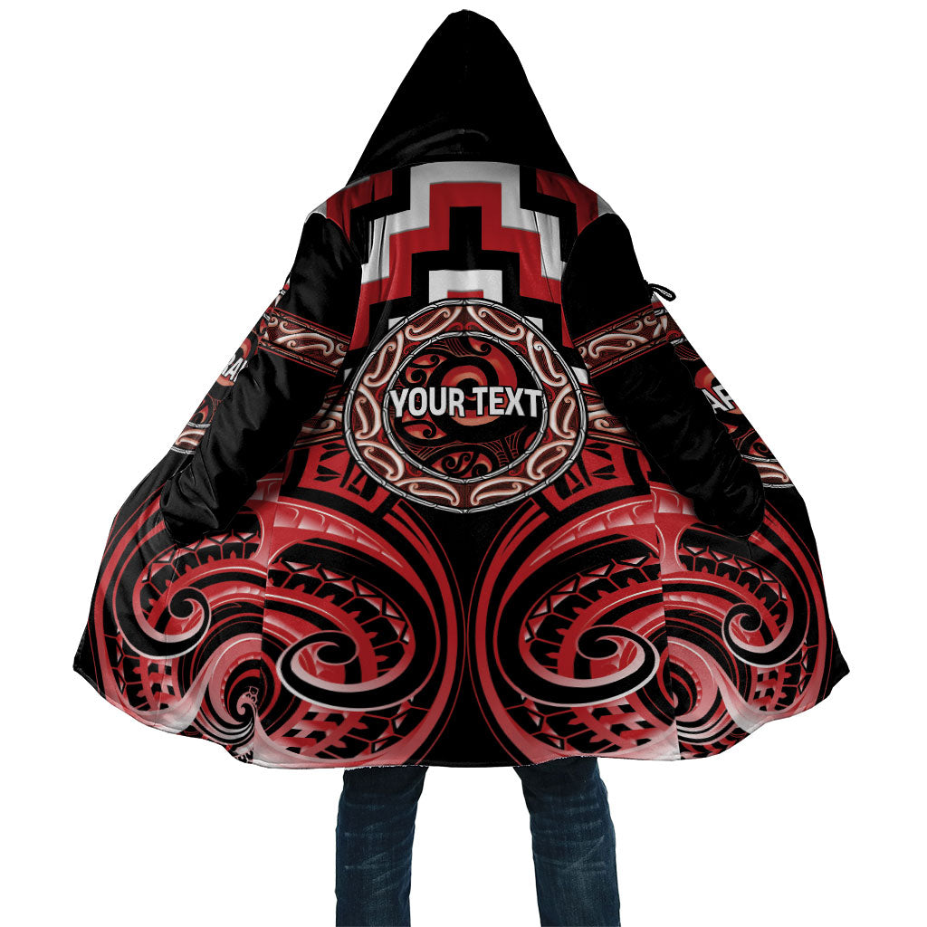 Aotearoa Te Arawa Personalised Cloak Maori Iwi Poutama Puhoro Tattoo LT14 Unisex Red - Polynesian Pride