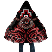 Aotearoa Te Arawa Personalised Cloak Maori Iwi Poutama Puhoro Tattoo LT14 Unisex Red - Polynesian Pride
