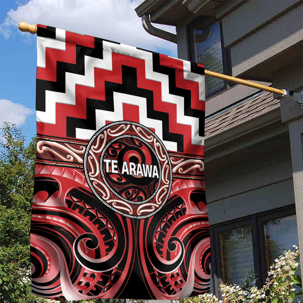 Aotearoa Te Arawa Garden Flag Maori Iwi Poutama Puhoro Tattoo LT14 - Polynesian Pride