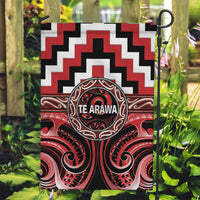 Aotearoa Te Arawa Garden Flag Maori Iwi Poutama Puhoro Tattoo LT14 Garden Flag Red - Polynesian Pride