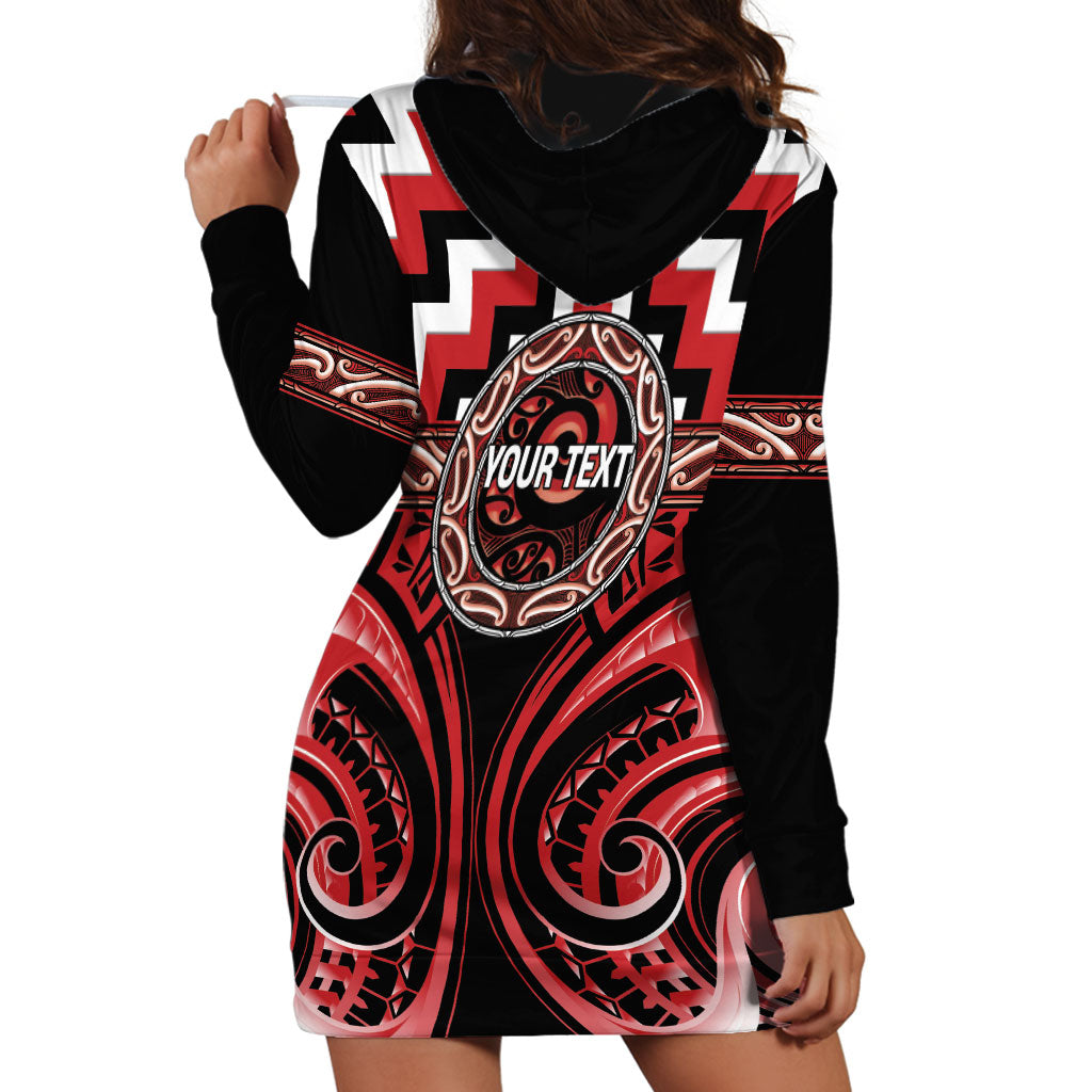 Aotearoa Te Arawa Personalised Hoodie Dress Maori Iwi Poutama Puhoro Tattoo LT14 - Polynesian Pride