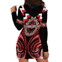 Aotearoa Te Arawa Personalised Hoodie Dress Maori Iwi Poutama Puhoro Tattoo LT14 - Polynesian Pride