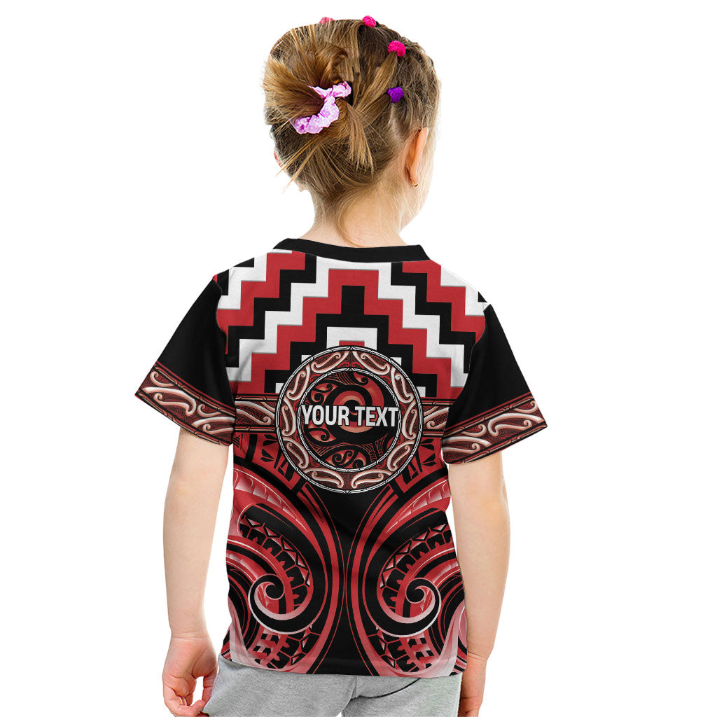 Aotearoa Te Arawa Personalised Kid T Shirt Maori Iwi Poutama Puhoro Tattoo LT14 - Polynesian Pride
