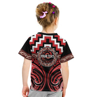 Aotearoa Te Arawa Personalised Kid T Shirt Maori Iwi Poutama Puhoro Tattoo LT14 - Polynesian Pride