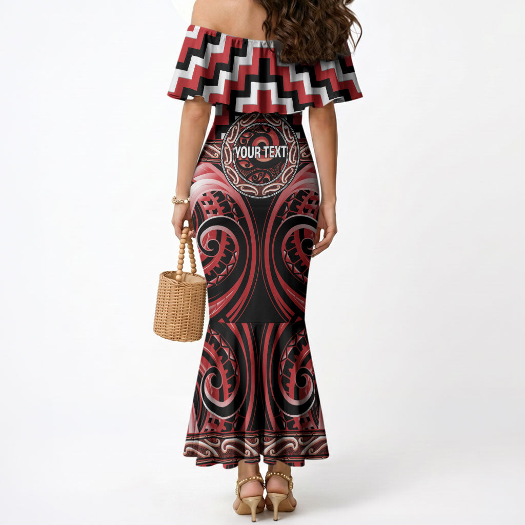 Aotearoa Te Arawa Personalised Mermaid Dress Maori Iwi Poutama Puhoro Tattoo LT14 - Polynesian Pride