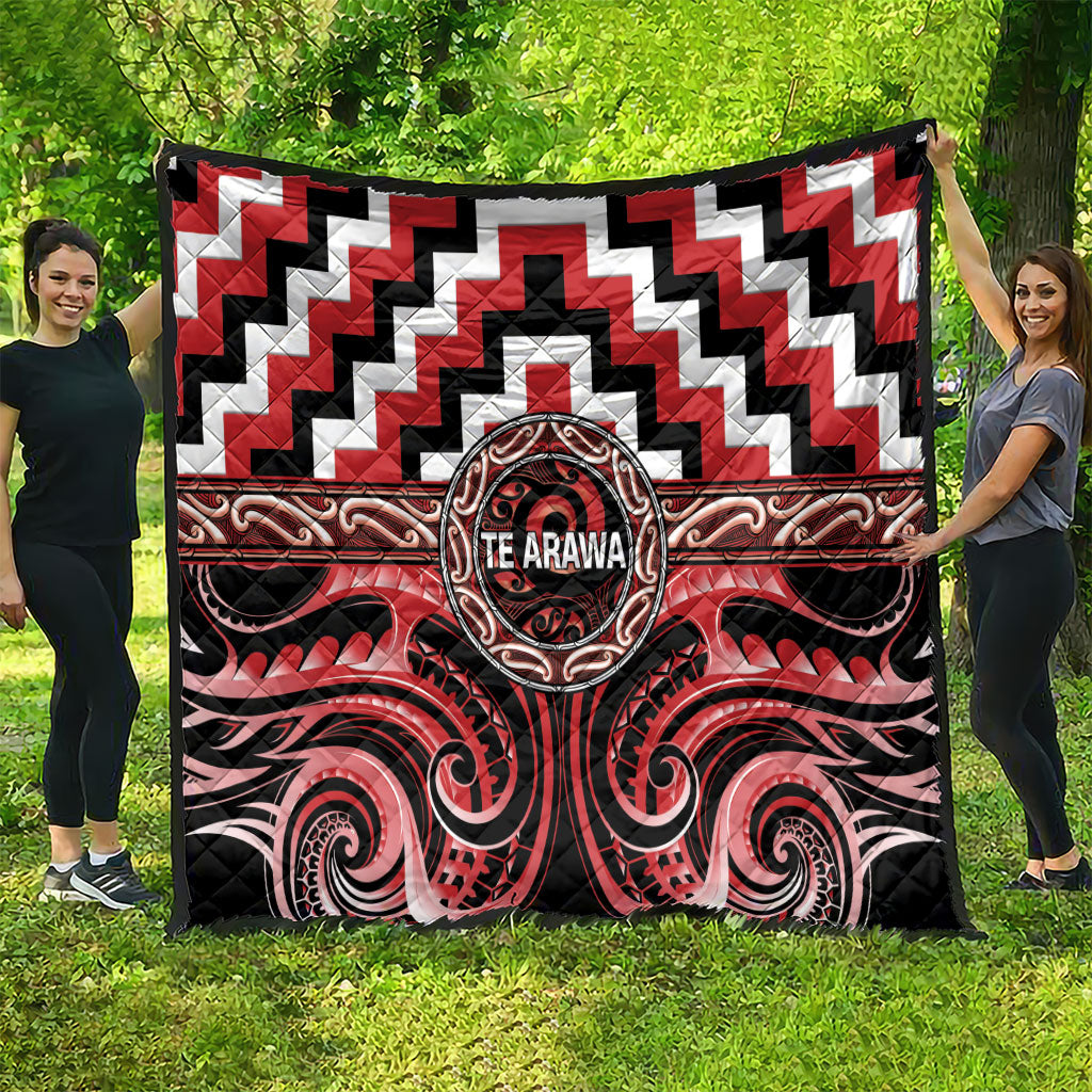 Aotearoa Te Arawa Quilt Maori Iwi Poutama Puhoro Tattoo LT14 - Polynesian Pride