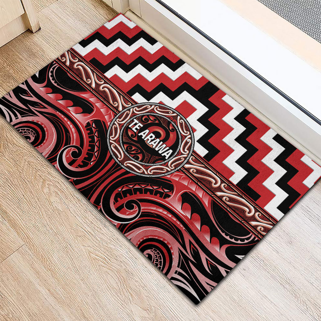 Aotearoa Te Arawa Rubber Doormat Maori Iwi Poutama Puhoro Tattoo LT14 - Polynesian Pride