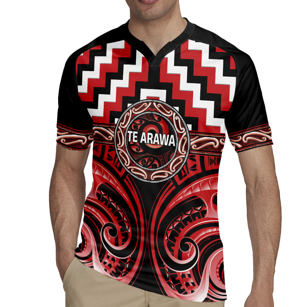 Aotearoa Te Arawa Personalised Rugby Jersey Maori Iwi Poutama Puhoro Tattoo LT14 - Polynesian Pride
