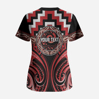 Aotearoa Te Arawa Personalised Scrub Top Maori Iwi Poutama Puhoro Tattoo LT14 - Polynesian Pride
