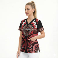 Aotearoa Te Arawa Personalised Scrub Top Maori Iwi Poutama Puhoro Tattoo LT14 - Polynesian Pride