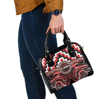 Aotearoa Te Arawa Shoulder Handbag Maori Iwi Poutama Puhoro Tattoo LT14 - Polynesian Pride