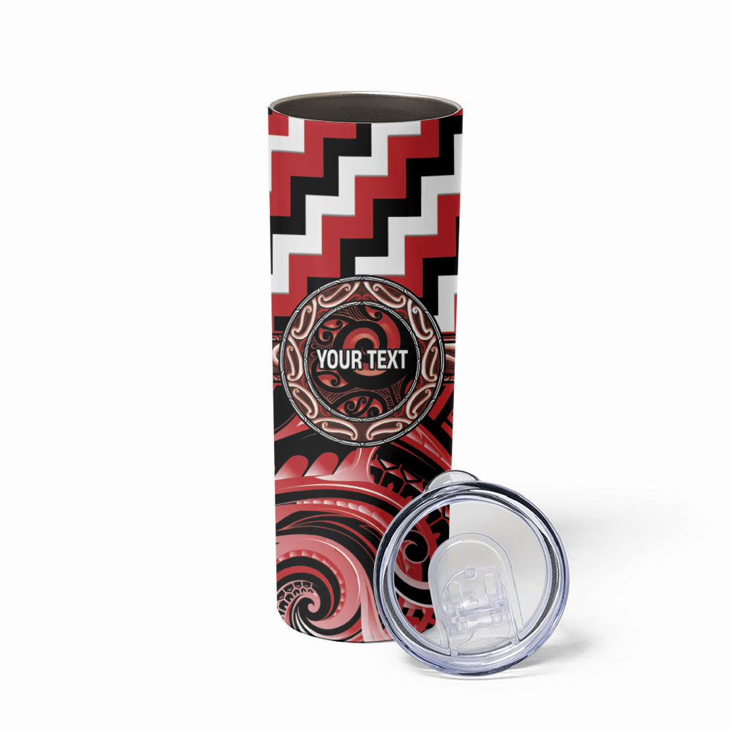 Aotearoa Te Arawa Personalised Skinny Tumbler Maori Iwi Poutama Puhoro Tattoo LT14 - Polynesian Pride