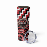 Aotearoa Te Arawa Personalised Skinny Tumbler Maori Iwi Poutama Puhoro Tattoo LT14 - Polynesian Pride