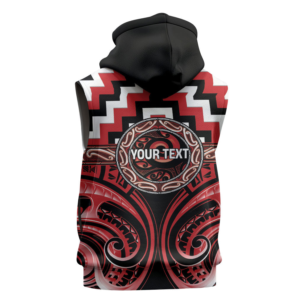 Aotearoa Te Arawa Personalised Sleeveless Zip Hoodie Maori Iwi Poutama Puhoro Tattoo LT14 - Polynesian Pride