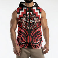 Aotearoa Te Arawa Personalised Sleeveless Zip Hoodie Maori Iwi Poutama Puhoro Tattoo LT14 - Polynesian Pride