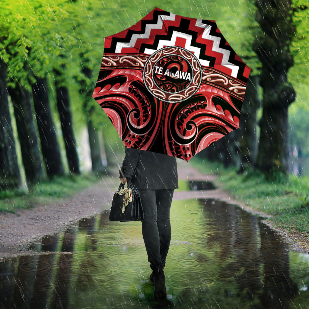 Aotearoa Te Arawa Umbrella Maori Iwi Poutama Puhoro Tattoo LT14 - Polynesian Pride