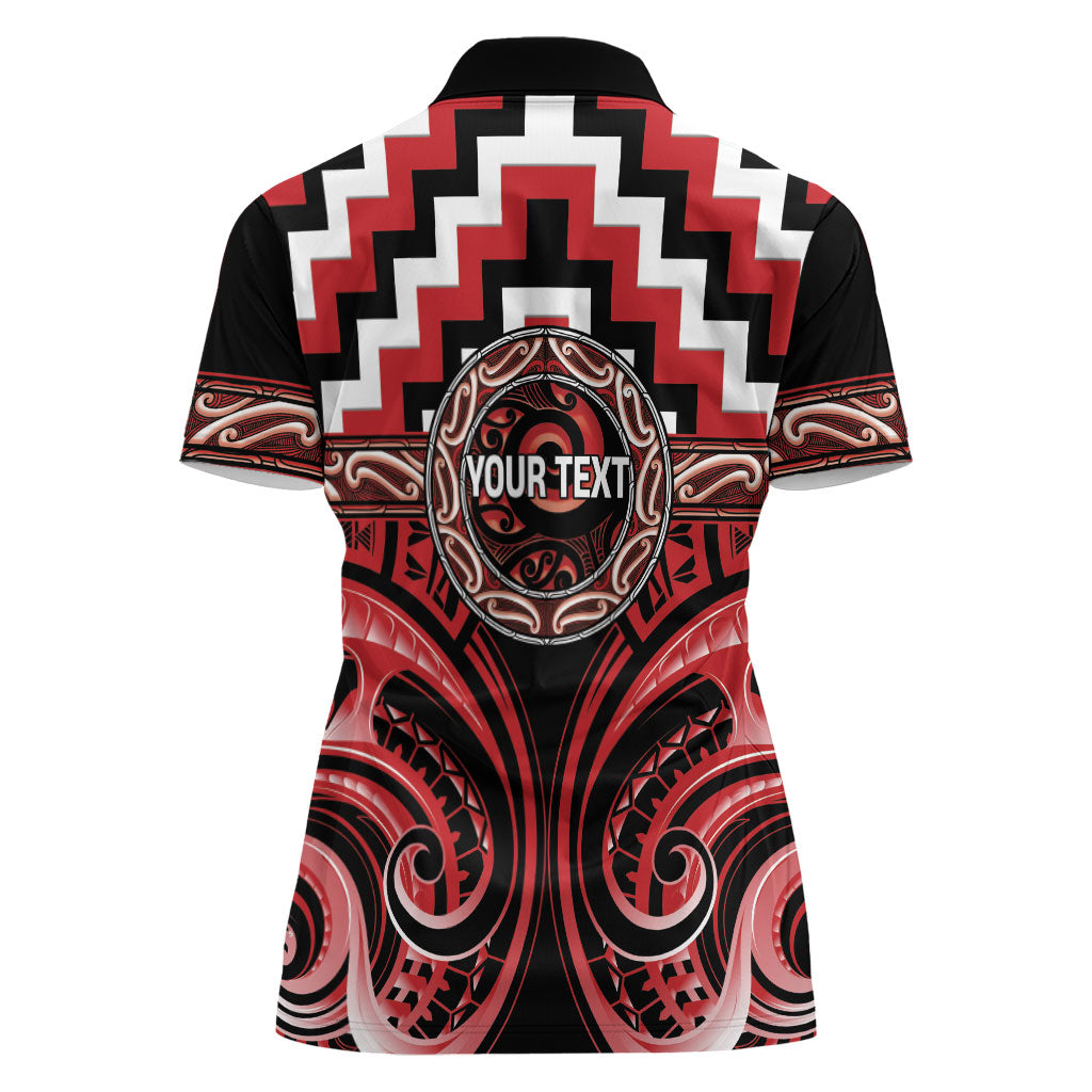 Aotearoa Te Arawa Personalised Women Polo Shirt Maori Iwi Poutama Puhoro Tattoo LT14 - Polynesian Pride