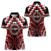 Aotearoa Te Arawa Personalised Women Polo Shirt Maori Iwi Poutama Puhoro Tattoo LT14 - Polynesian Pride