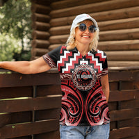 Aotearoa Te Arawa Personalised Women Polo Shirt Maori Iwi Poutama Puhoro Tattoo LT14 - Polynesian Pride