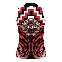 Aotearoa Te Arawa Personalised Women Sleeveless Polo Shirt Maori Iwi Poutama Puhoro Tattoo LT14 - Polynesian Pride