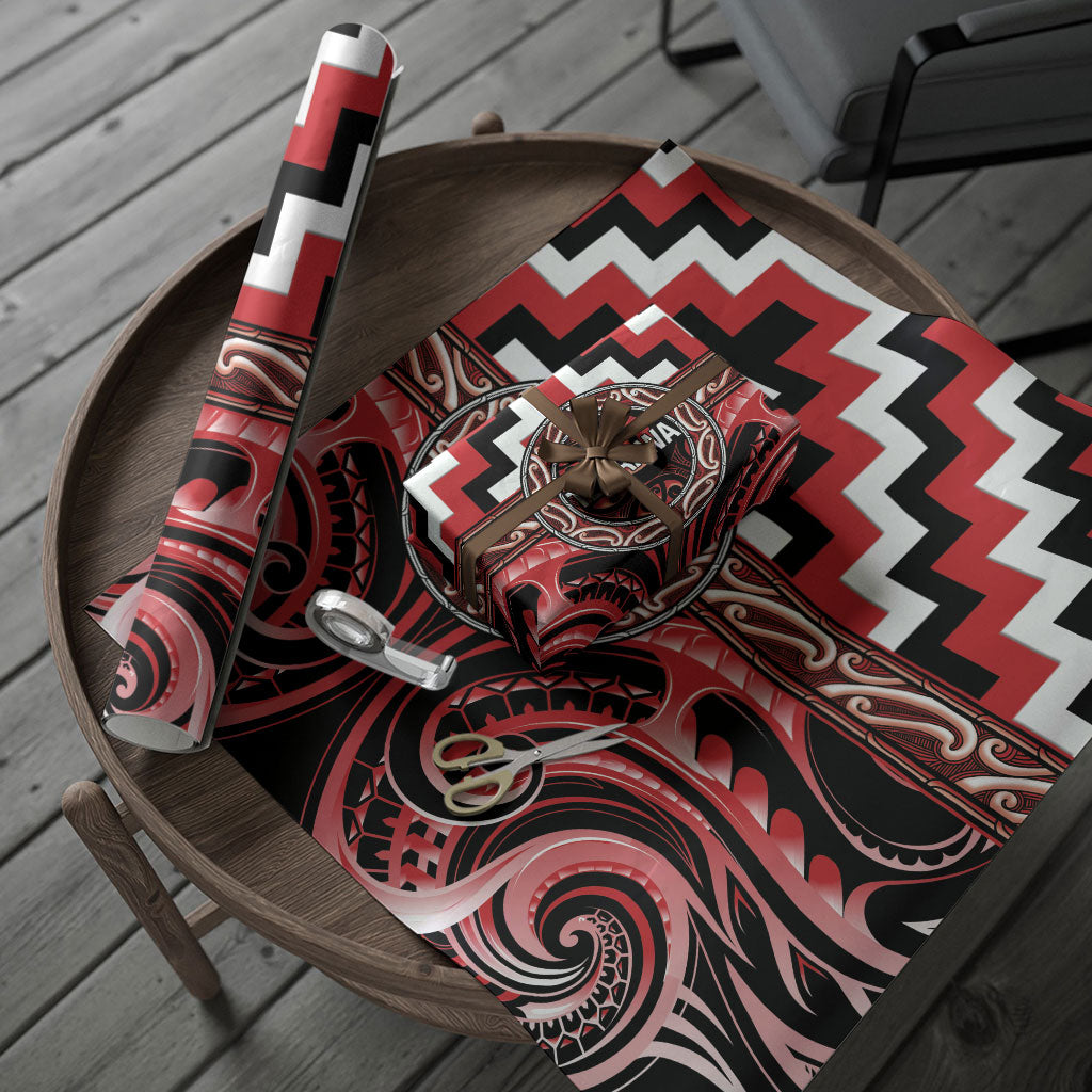 Aotearoa Te Arawa Wrapping Paper Maori Iwi Poutama Puhoro Tattoo LT14 - Polynesian Pride