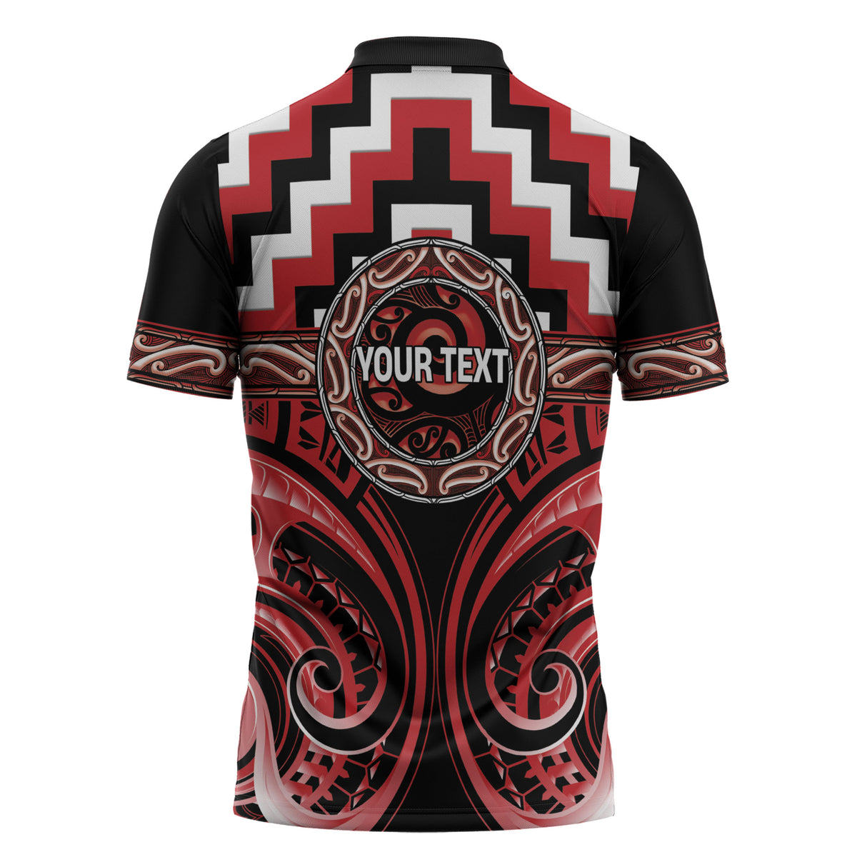 Aotearoa Te Arawa Personalised Zipper Polo Shirt Maori Iwi Poutama Puhoro Tattoo LT14 - Polynesian Pride