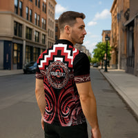 Aotearoa Te Arawa Personalised Zipper Polo Shirt Maori Iwi Poutama Puhoro Tattoo LT14 - Polynesian Pride
