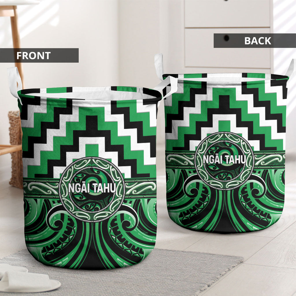 Aotearoa Ngai Tahu Laundry Basket Maori Iwi Poutama Puhoro Tattoo LT14 - Polynesian Pride
