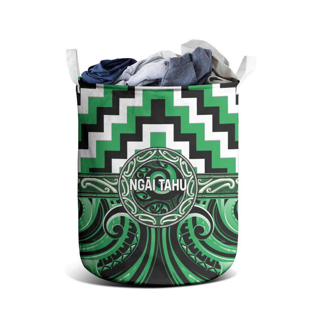 Aotearoa Ngai Tahu Laundry Basket Maori Iwi Poutama Puhoro Tattoo LT14 - Polynesian Pride