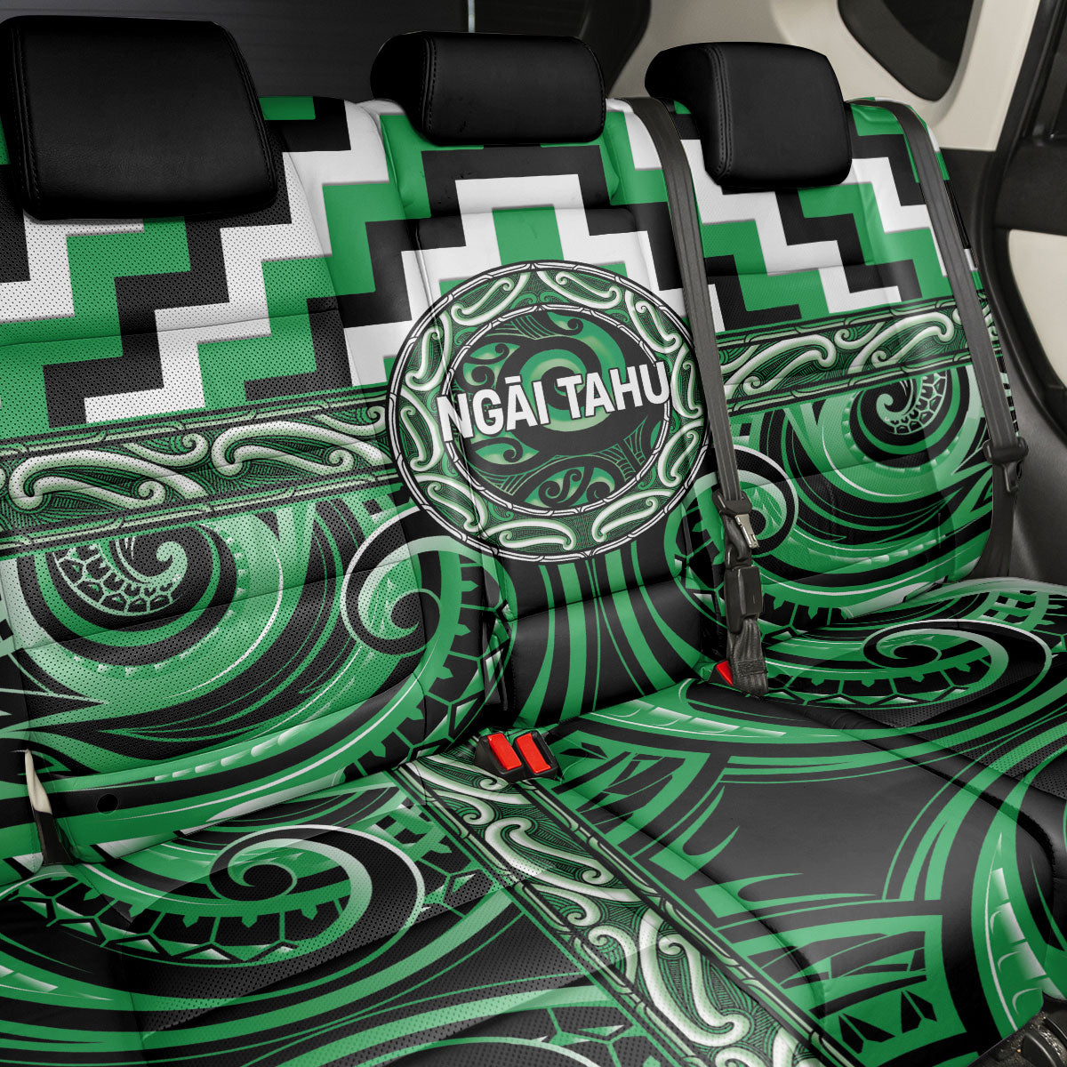 Aotearoa Ngai Tahu Back Car Seat Cover Maori Iwi Poutama Puhoro Tattoo LT14 - Polynesian Pride