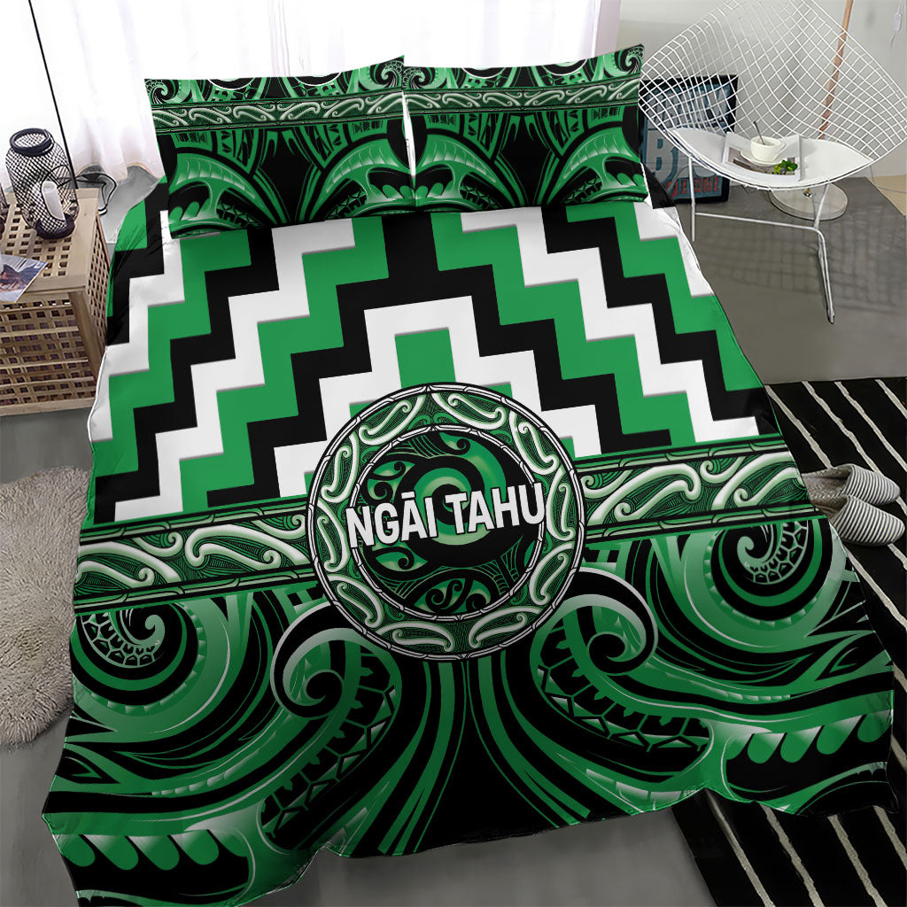 Aotearoa Ngai Tahu Bedding Set Maori Iwi Poutama Puhoro Tattoo LT14 - Polynesian Pride