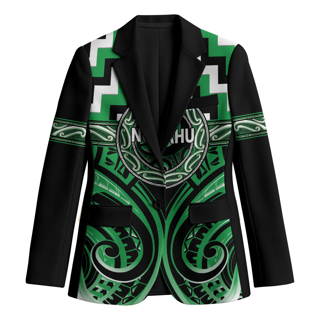 Aotearoa Ngai Tahu Personalised Blazer Maori Iwi Poutama Puhoro Tattoo LT14 Unisex Green - Polynesian Pride