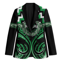 Aotearoa Ngai Tahu Personalised Blazer Maori Iwi Poutama Puhoro Tattoo LT14 Unisex Green - Polynesian Pride