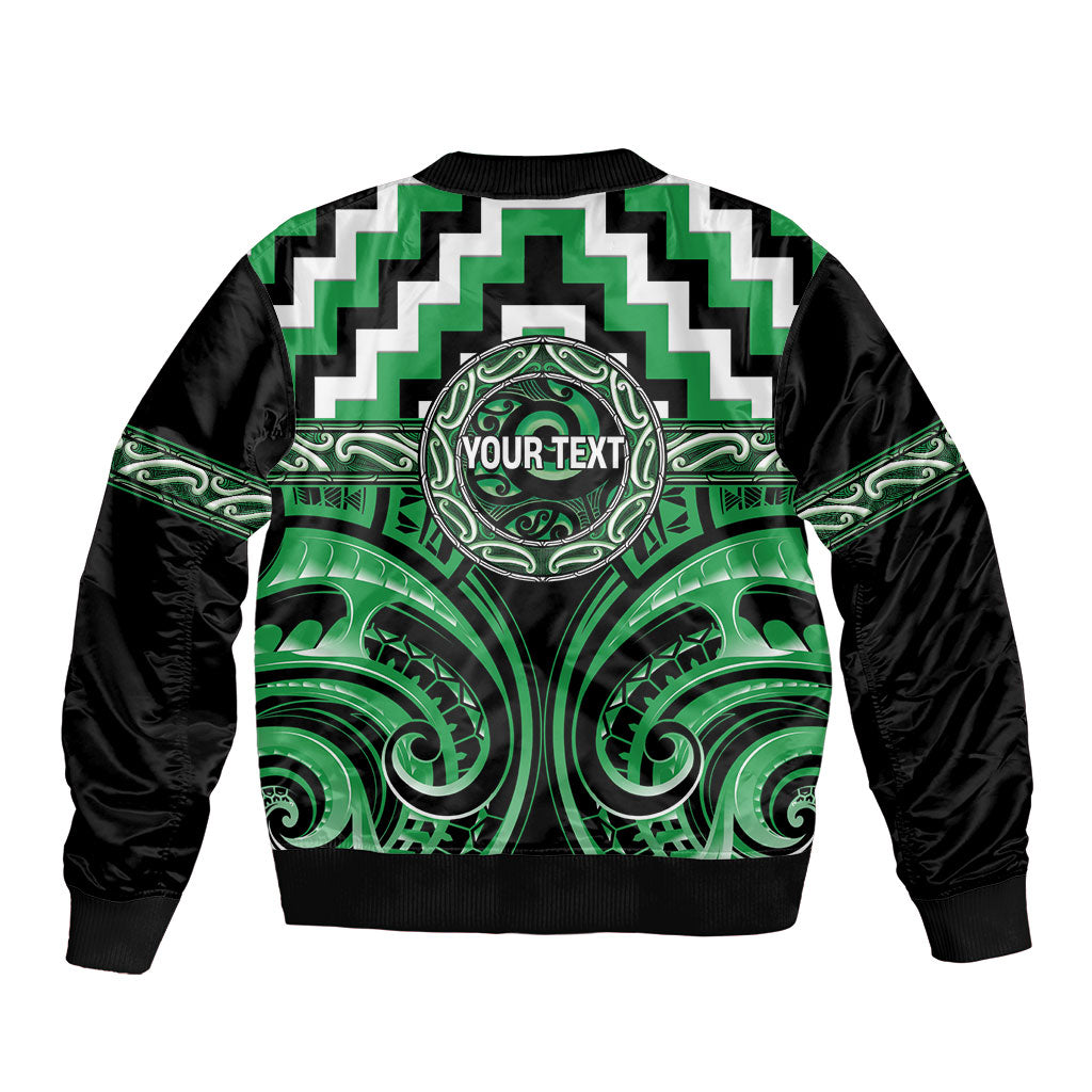 Aotearoa Ngai Tahu Personalised Bomber Jacket Maori Iwi Poutama Puhoro Tattoo LT14 - Polynesian Pride