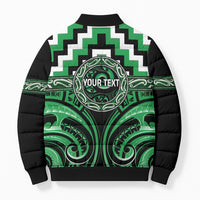 Aotearoa Ngai Tahu Personalised Bomber Puffer Jacket Maori Iwi Poutama Puhoro Tattoo LT14 - Polynesian Pride