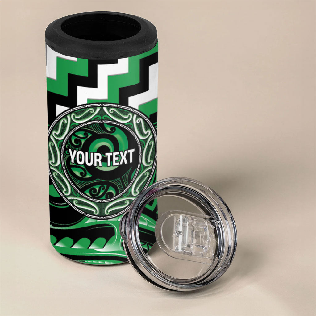 Aotearoa Ngai Tahu Personalised 4 in 1 Can Cooler Tumbler Maori Iwi Poutama Puhoro Tattoo LT14 - Polynesian Pride