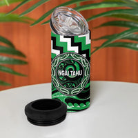 Aotearoa Ngai Tahu Personalised 4 in 1 Can Cooler Tumbler Maori Iwi Poutama Puhoro Tattoo LT14 - Polynesian Pride
